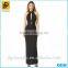 Latest Party Designs Summer Elegant V -low Collar Striped Formal Dress Ladies Evening Dress