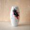 Grape Vine Large White Hand Made Round Cylinder Jingdezhen Ceramic Vase For Home Decoration