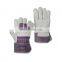 High performance Hard Wearing mens leather work gloves leather working gloves with rubberized cuff