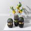 Luxury Home Decoration And Garden Flower Grey Gilded Glass Bottle Vase For Home Decor