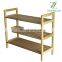 3-Tier Slimline Bamboo space-saving shoe rack Organiser