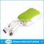 CE ROHS Approval 4400mah cute colorful li-polymer battery portable USB cable charger for smart phone
