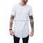 Online shopping long line scoop bottom drop hem custom street wear t-shirt