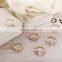 7pcs/set vintage Knuckle Crystal Rings Women Trendy Finger Bohemian Star Moon Rings Set