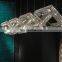 Custom large rectangular chandelier modern led k9 crystal chandelier banquet villa large chandelier