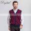 Custom Sleeveless Button Cardigan V-Neck Men's Vest Waistcoat Knitted Weaving for Spring Season