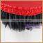 TC121B Black and Red Round Table Coth With Table Cap Organza Ruffle Table Cover for Wedding