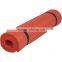 yoga mat red Rolled up for compact storage