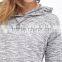 Autumn Lightweight Heathered Knit Pullover Hoodies with Front Pocket