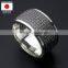 Silver ring engraved with the Heart Sutra with ultra precise engraving technique. Made in Japan High quality