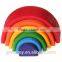 Rainbow Wooden Nesting Puzzle Building Blocks