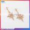 Wholesale women's colorful rhinestone drop earrings fashion alloy star design earring