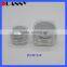 White Acrylic Plastic Square Cosmetics 5G 10G Double Wall Cream Jar For Sale