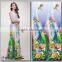Green fabric recycled fabric printed beautiful pattern with 100% rayon fabric