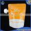 Phthalate FREE Reusable stand up pouch with side spout and zipper