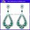 China Jewelry Luxury High Quality AAA Zircon Green Diamond Wedding Teardrop Earrings