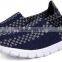 Handmade Elastic Upper Lady Men Woven Casual Shoes