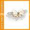 PGHD0339 MUB Best price korean gold crystal hair clips elegant metal butterfly crystal hair clip