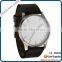 Fashion men wrist luxury stainless steel watch classic silver&black watch customized geniune leather strap date watch