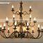 Wrought Iron Chandelier Lighting Modern Chandelier French Large Chandelier Black MD2562