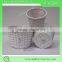 Round wicker storage basket with liner