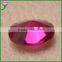 high quality polished 8*10mm 5# red color oval cut imitation synthetic rough ruby gemstone