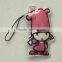Unregular down tag with cartoon printing for women's and children's apparel