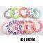 wholesale custom plastic spiral telephone line hair ties