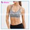 OEM supply heathred color fitness wear sports clothing active bra for women