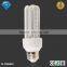 Warm white cool white 3U energy saving lamp e27 cfl with clear glass housing