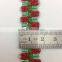gold and silver beautiful green red fashion braid trimming