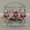 ceramic tea set with metal rack , 13pcs tea/cofee set