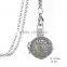 Rhinestone Locket Antique Silver Cage Fragrance Essential Oil Aromatherapy Diffuser Necklace