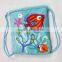 Wholesale cotton velour blue flower printed  supplier beach towel bag with drawstring