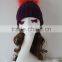 Deluxe Style Big Raccoon Fur Ball Knitted Rib Beanie Hat Original Design Fur Pompom Knit Wool Cap
