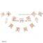 HAPPY Birthday gold letter paper string flag birthday party decorations kids party decoration