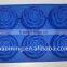 Hot Sale !! Blue Color Rose Shape 6 Cups Silicone Cake Mould Silicon Bakeware