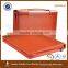 high quality vintage PU leather portfolio with tote / 3 metal ring binder folder