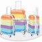 printed abs pc zipper trolley luggage suitcase set with 20"24"28"