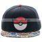 2016 Newest 100% Acrylic 2d Embroidery Flat Sublimation Printing brim Snapback Cap Red Eyelets Fashion Custom Pokemon Hat