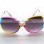 2015 promotion PC rainbow shape with metal legs fashion sunglasses