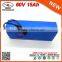 Cylindrical 16S7P 18650 Lithium Cells Rechargeable 60v 15Ah Battery Pack for Portable DVD Player / 900W Electric Scooter