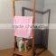 Hot sale design wooden standing towel rack with shoes rack for hotel