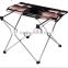 folding camping picnic table with cup holders