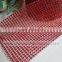 10Yard 24 rows red diamond crystal mesh ribbon with rhinestone ribbon tape