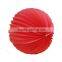 Red hanging decorative accordion paper lantern