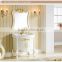 1057-G Antique golden color wooden bathroom vanities