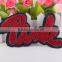 Embroidery chenille letter love patches