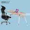 ED03 Modern Small Office Design Rectangle Wooden desktop Steel Base Desk