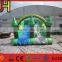 Green forest jungle jumper inflatable bouncer slide, forest water slide